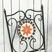 Set de Gradina Outsunny cu 2 Scaune Pliante si 1 Masuta tip Mozaic, Metal si Ceramica | Aosom Romania 