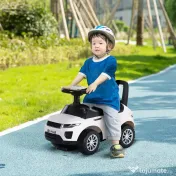 HOMCOM Mașină de Împins pentru Copii 12-36 Luni, cu Compartiment de Depozitare și Spătar, Albă | Aosom Romania 