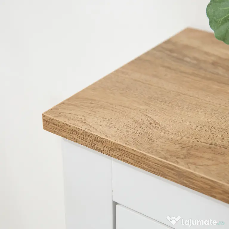 HOMCOM Dulap pentru Pantofi cu 2 Sertare pentru 12 Perechi de Încălțăminte, Dulap de Depozitare, 79x23x90,5 cm, Alb | Aosom Romania