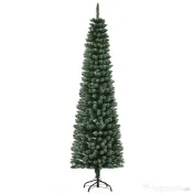 Brad de Craciun cu zapada artificiala190cm, Brad verde cu baza detasabila, decoratiune de Craciun, verde HOMCOM | Aosom Romania