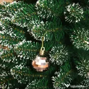 Brad de Craciun cu zapada artificiala190cm, Brad verde cu baza detasabila, decoratiune de Craciun, verde HOMCOM | Aosom Romania