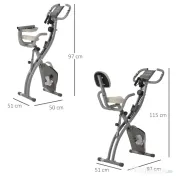 HOMCOM bicicleta pliabila 2 in 1, 8 nivele, gri | Aosom Romania