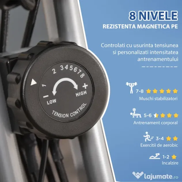 HOMCOM bicicleta pliabila 2 in 1, 8 nivele, gri | Aosom Romania