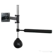 HOMCOM Speed Bag montabilă pe perete pentru box și MMA, cu înălțime reglabilă și suport, din oțel și PU, 79x72x20 cm, neagră 