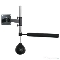HOMCOM Speed Bag montabilă pe perete pentru box și MMA, cu înălțime reglabilă și suport, din oțel și PU, 79x72x20 cm, neagră