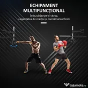 HOMCOM Speed Bag montabilă pe perete pentru box și MMA, cu înălțime reglabilă și suport, din oțel și PU, 79x72x20 cm, neagră 