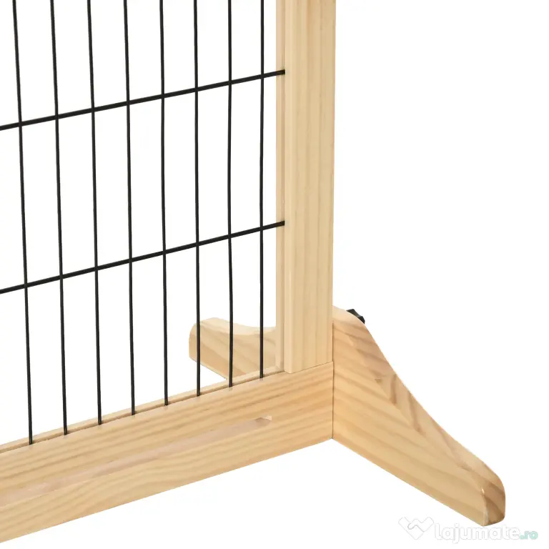 PawHut Poarta Extra Lata Independenta de 183x36x70cm pentru Animale de Companie, cu Lungime Reglabila, Bariere pentru Casa, Usa, Hol, Natur