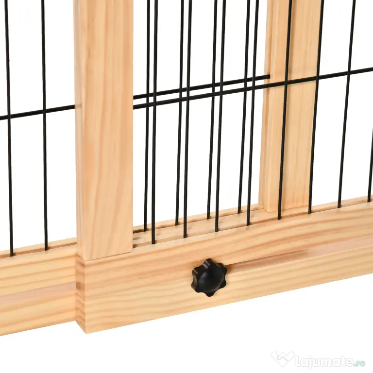 PawHut Poarta Extra Lata Independenta de 183x36x70cm pentru Animale de Companie, cu Lungime Reglabila, Bariere pentru Casa, Usa, Hol, Natur