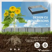 Outsunny Strat de Cultivare Ridicat, Modular și Fără Fund din Oțel Zincat, 258x90x30 cm, Gri Închis 