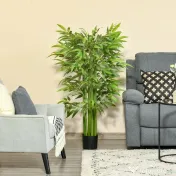 HOMCOM planta artificiala bambus in ghiveci, 140 cm 