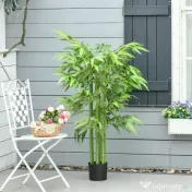 HOMCOM planta artificiala bambus in ghiveci, 140 cm 