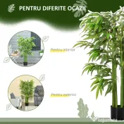 HOMCOM planta artificiala bambus in ghiveci, 140 cm 