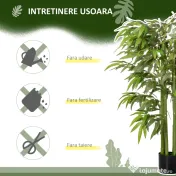 HOMCOM planta artificiala bambus in ghiveci, 140 cm 