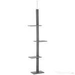 PawHut Ansamblu de Joacă pentru Pisici cu 4 Niveluri și Înălțime Reglabilă, Gri, 43x27x228-260cm