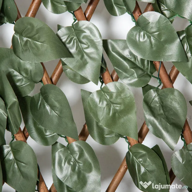 Outsunny Panouri Decorative cu Plante Artificiale, Ecran Expandabil pentru Intimitate, Ideal pentru Balcon/Verandă, 8 Piese, Verde | Aosom Romania