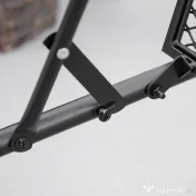 Outsunny masa de agatat pentru balcon, masuta metalica de instalare pe perete, Neagra 