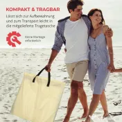 Outsunny Set 2 Șezlonguri cu Spătar Reglabil pe 5 Niveluri, Tetieră și Geantă de Transport, 124x53x35-45 cm, Bej | Aosom Romania 
