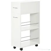 Carucior de bucatarie, carucior de depozitare, dulap cu sertar si rafturi deschise, mobilier de bucatarie HOMCOM | Aosom Romania 
