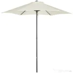 Outsunny Umbrelă Pătrată 2x2m pentru Grădină, Stâlp Central din Aluminiu, Rezistentă la Intemperii, Bej | Aosom Romania