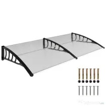 Outsunny Copertina moderna din PP, 200x96x27 cm, negru | Aosom Romania