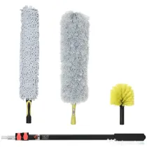 Homcom stergator Telescopic 3,5 m – Microfibra cu Cap Pliabil