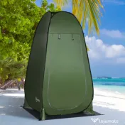 Outsunny Cort de Duș pentru Camping cu Ușă cu Fermoar, Geantă de Transport și Buzunar, 126x124x189 cm, Verde Închis | Aosom Romania 