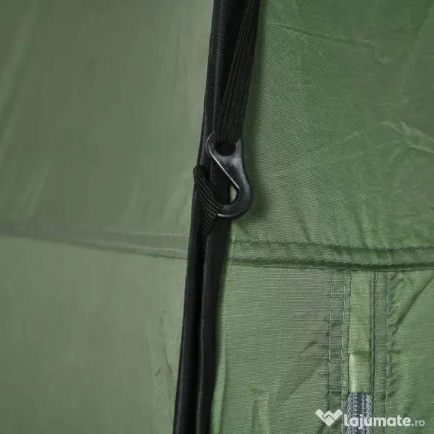 Outsunny Cort de Duș pentru Camping cu Ușă cu Fermoar, Geantă de Transport și Buzunar, 126x124x189 cm, Verde Închis | Aosom Romania