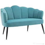 Homcom Canapea Catifea Verde 132 cm – Tapitata, Moderna & Compacta