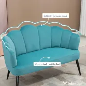 Homcom Canapea Catifea Verde 132 cm – Tapitata, Moderna & Compacta