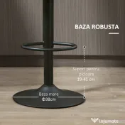 Homcom Set 2 Scaune Bar Pivotante – Reglabile cu Suport 