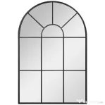 Homcom Oglinda Arcuita de Perete 91×60 cm, Negru Elegant