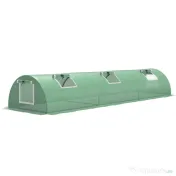 Outsunny Seră mică cu 5 ferestre și grilaj central, din oțel, PE și PP, 300x80x45 cm, verde 