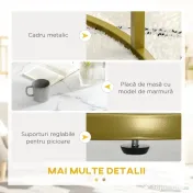 Homcom Set 2 Mese Rotunde – Masute Cafea Stivuibile, Alb 