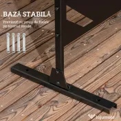 Outsunny Panou de Intimitate pentru Exterior din Metal, 122 x 198 cm, Separator Decorativ cu Suport și Șuruburi de Expansiune, Panou Autoportant pentru Grădină, Terasă, Piscină, Frunză de Bananier | Aosom Romania