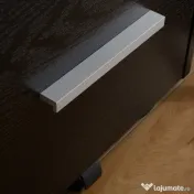 HOMCOM Dulap Portadocumente din Lemn cu 3 Sertare cu Chei de Securitate și 5 Roți, 39.2x40x65.4 cm, Negru