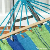 Outsunny Hamac pentru Exterior cu Arc cu Suport Curbat PLiabil, Material din Bumbac Comfortabil si Cadru de Otel, Negru