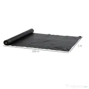 Outsunny Plasă pentru Mulcire Permeabilă și Anti-UV din Polipropilena, pentru Grădină și Curte, 100x1 m, Negru 
