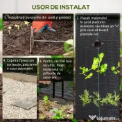 Outsunny Plasă pentru Mulcire Permeabilă și Anti-UV din Polipropilena, pentru Grădină și Curte, 100x1 m, Negru 
