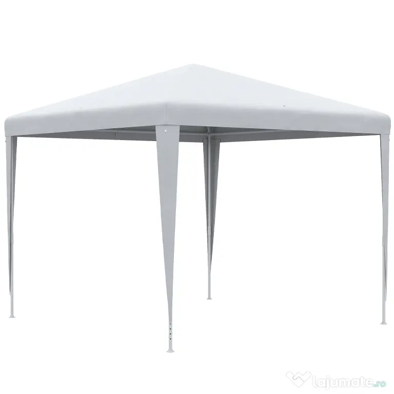 Outsunny Foisor de Grădină 3x3 Impermeabil pentru Petreceri Cadru Oțel Exterior Interior 2.7x2.7m Alb | Aosom Romania