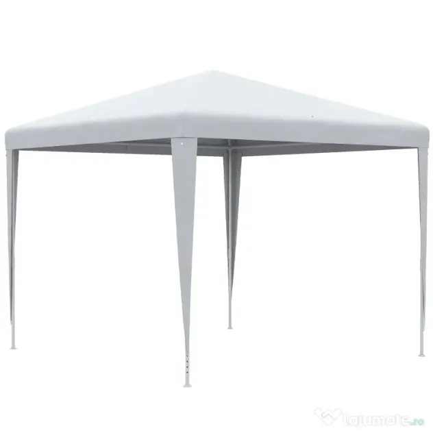 Outsunny Foisor de Grădină 3x3 Impermeabil pentru Petreceri Cadru Oțel Exterior Interior 2.7x2.7m Alb | Aosom Romania