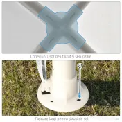 Outsunny Foisor de Grădină 3x3 Impermeabil pentru Petreceri Cadru Oțel Exterior Interior 2.7x2.7m Alb | Aosom Romania 