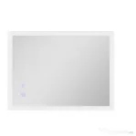 kleankin Oglinda de Baie Iluminata 800 x 600 mm cu Iluminare din Spate cu Lumini LED, Oglinda de Baie de Perete cu 3 Lumini, Intrerupator Tactil Reglabil, Folie de Dezaburire, Orizontala/Verticala