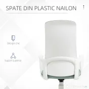 Vinsetto Scaun de birou ergonomic, cu înălțime ajustabilă și balans, 62x56x110-119,5 cm, verde | Aosom Romania 