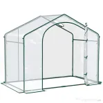 Outsunny Seră de Exterior cu Intrare cu Fermoar și Aerisire Superioară, din Plastic și Oțel, 180x100x152 cm, Transparentă