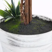 HOMCOM Set 2 Plante Artificiale Sferice cu Flori de Lavandă şi Vas, Ø24x60 cm, Verde | Aosom Romania 