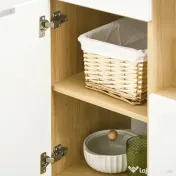 Dulap de Bucătărie HOMCOM, 3 Uși, Sertar, Rafturi Reglabile, Blat pentru Electrocasnice, Design Modern, Natur | Aosom Romania 