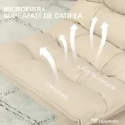 HOMCOM Fotoliu Relax Rotativ 360° cu Spătar Reglabil în 5 Poziții, Fotoliu de Podea cu Șezut Căptușit Gros în Material Textil cu Aspect de In, pentru Living, Lectură, 62x70x95 cm, Bej | Aosom Romania
