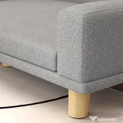 PawHut Canapea pentru Câini cu Picioare Înălțate și Pernă Detașabilă, 98x67x25 cm, Gri | Aosom Romania 