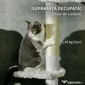 PawHut Zgârietoare Reglabilă cu Sfoară Albă | Aosom Romania 