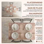 HOMCOM Set din 5 Piese cu Masă de Bucătărie Dreptunghiulară și 4 Scaune Moderne din MDF și Oțel, 110x70x75 cm , Maro | Aosom Romania 